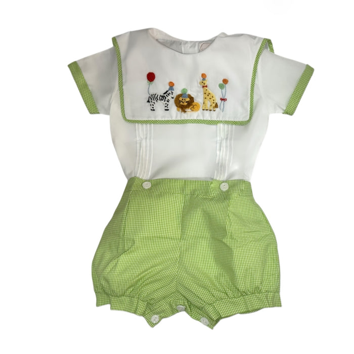 Party Animals Green French Knot 2-Pc Set