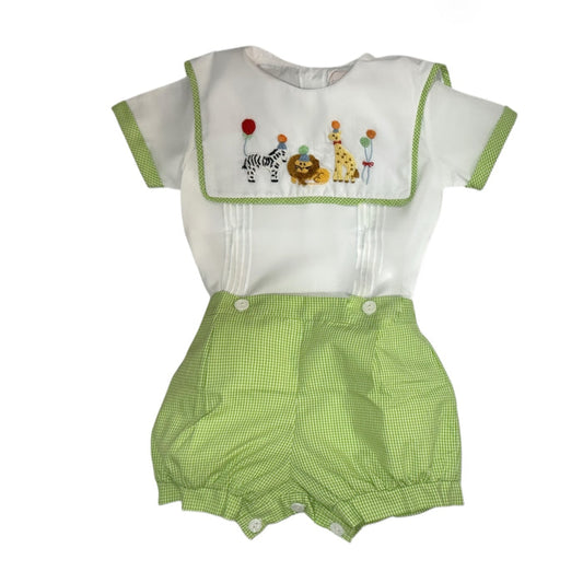 Party Animals Green French Knot 2-Pc Set