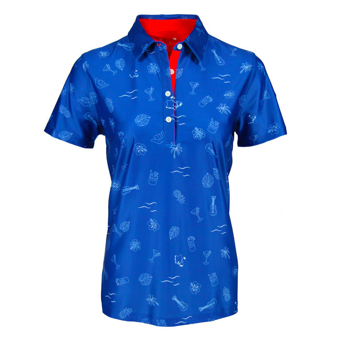 "Pau Hana" - OGA Women's Polo - Deep Royal