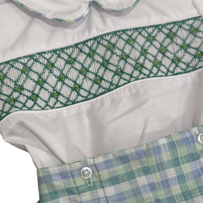 Paula Gingham Handsmocked Boy Set