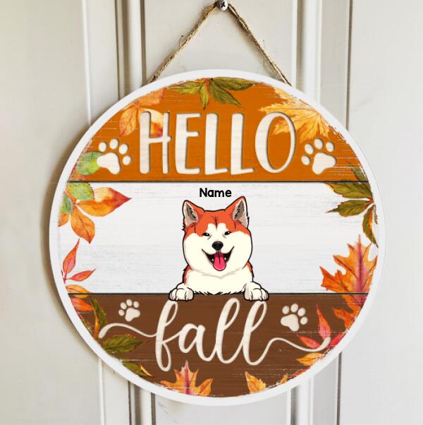 Pawzity Fall Welcome Signs, Gifts For Dog Lovers, Hello Fall Custom Wooden Signs , Dog Mom Gifts
