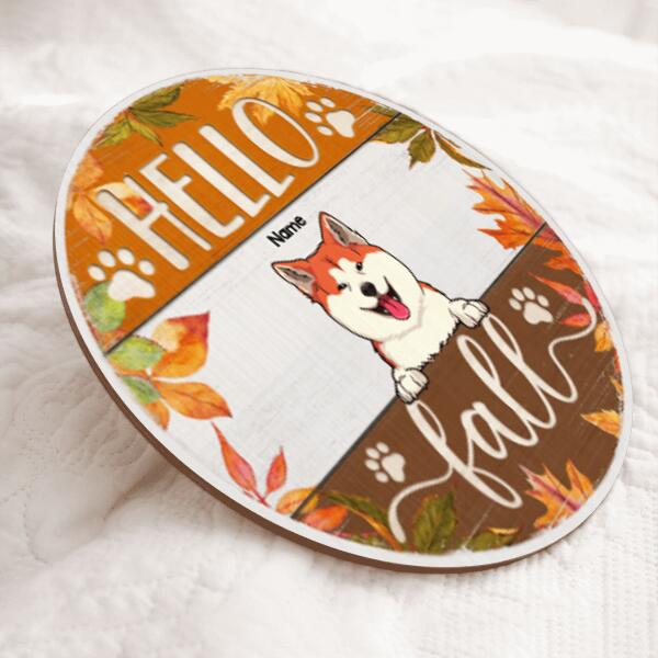Pawzity Fall Welcome Signs, Gifts For Dog Lovers, Hello Fall Custom Wooden Signs , Dog Mom Gifts