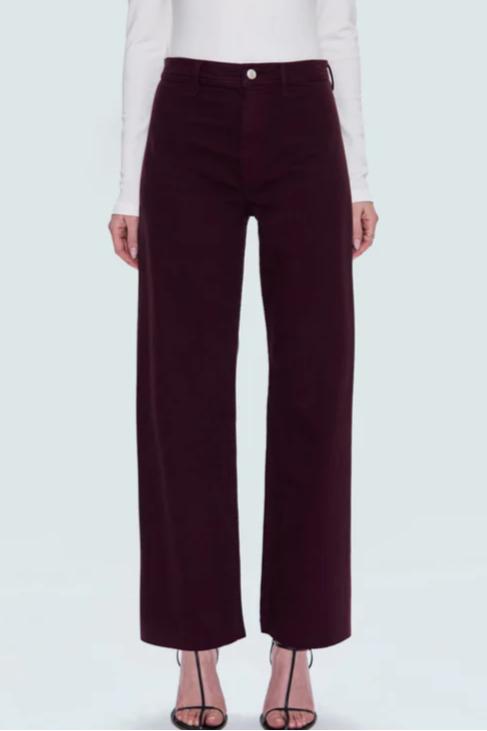 Penny High Rise Wide Leg - Claret