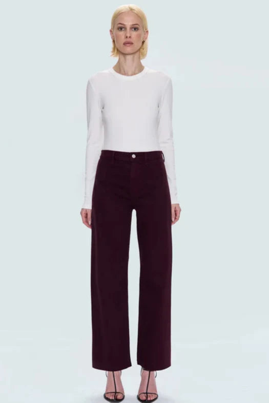 Penny High Rise Wide Leg - Claret