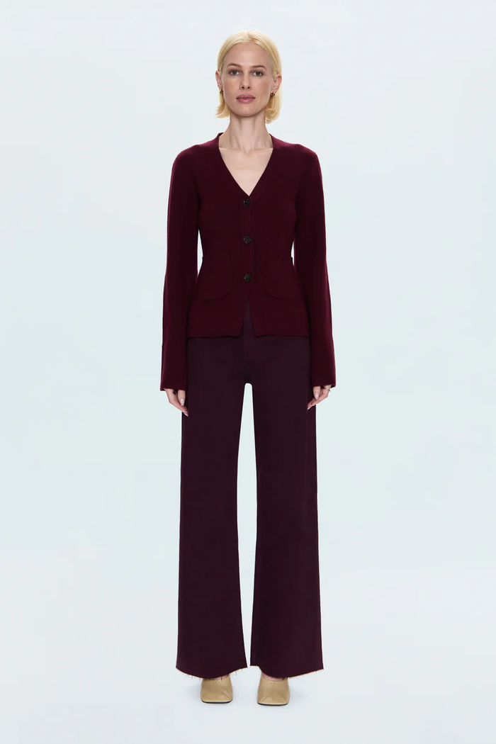 Penny High Rise Wide Leg - Claret
