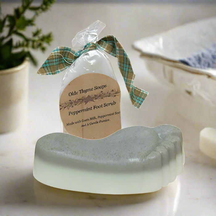 peppermint foot scrub bar soap
