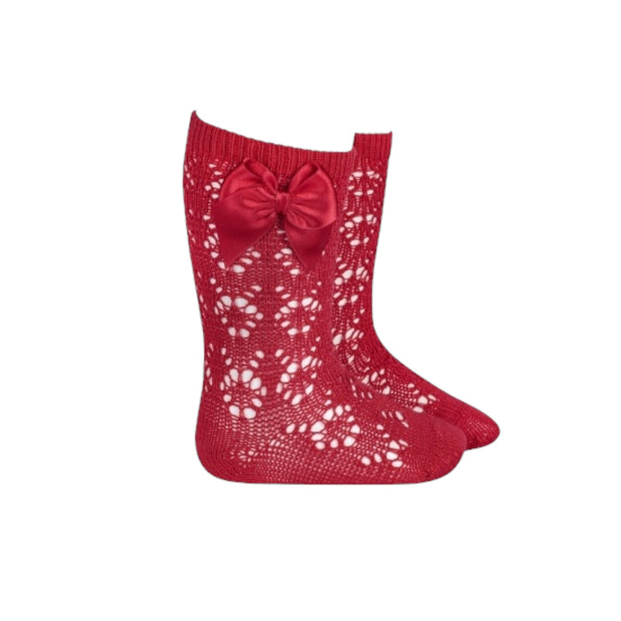 Perle Open Pattern Knee-High Socks