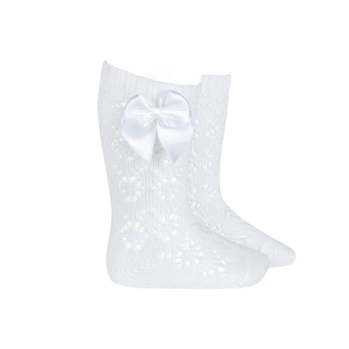 Perle Open Pattern Knee-High Socks