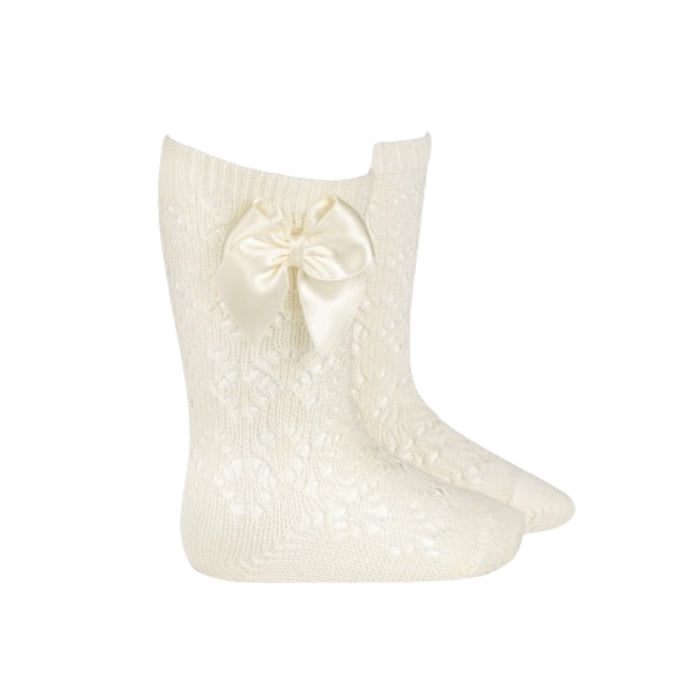 Perle Open Pattern Knee-High Socks