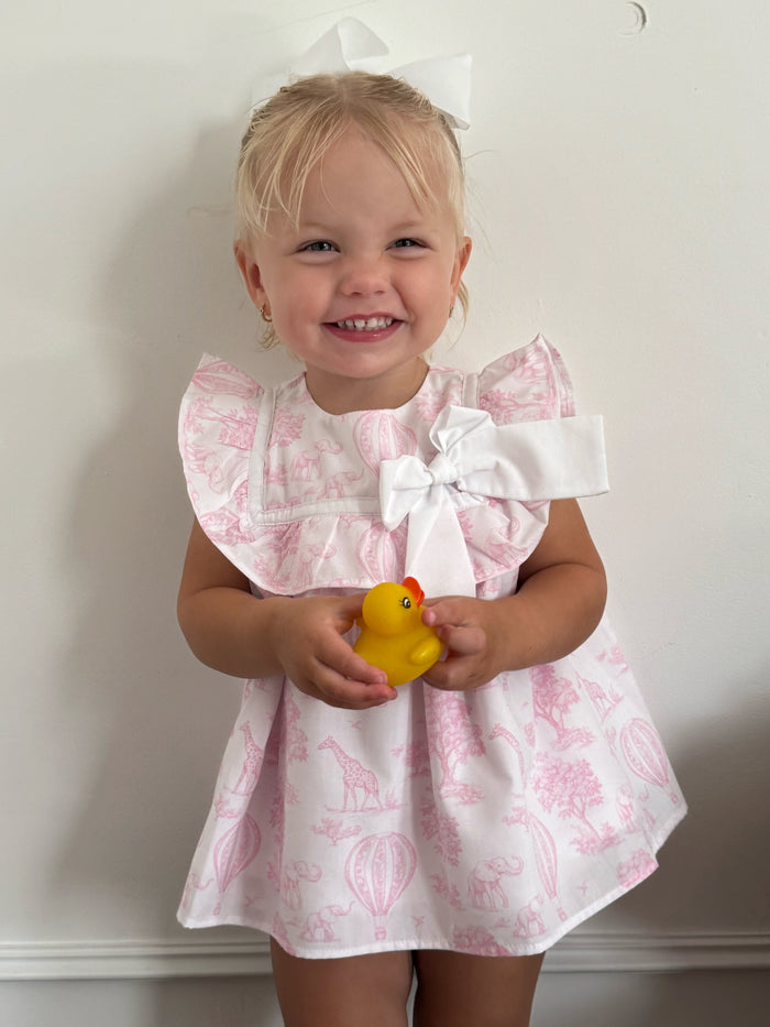 Petra Safari Pink Toile Girl 2-Piece Set