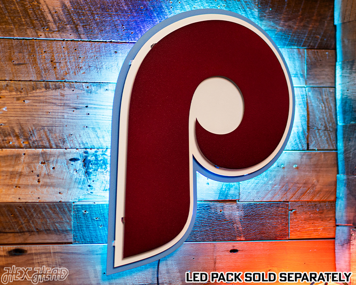 Philadelphia Phillies 1975-86 Cooperstown 3D Metal Wall Art