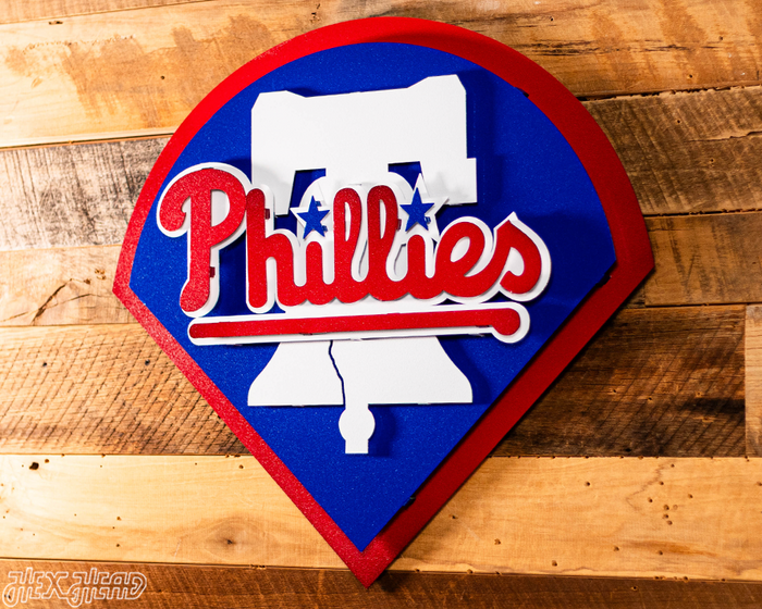 Philadelphia Phillies Crest 3D Metal Wall Art