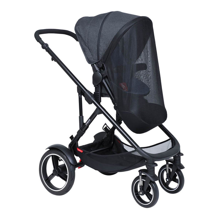 Black baby stroller with mesh cover for Phil&Teds Sport Verso Toshi Baby Mesh Cover Double Kit Mesh
