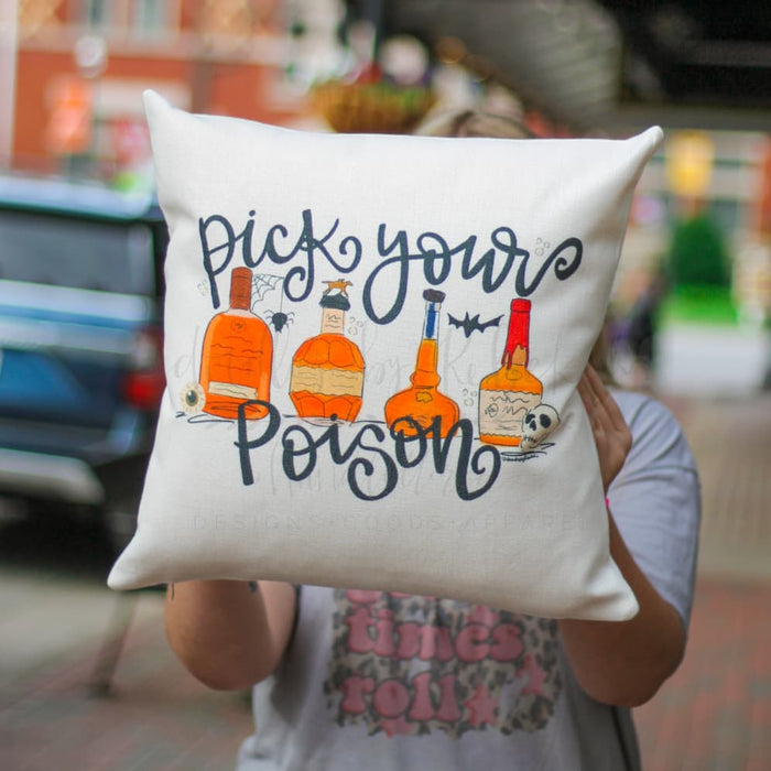 Pick Your Poison Bourbon Square Pillow - Pillow