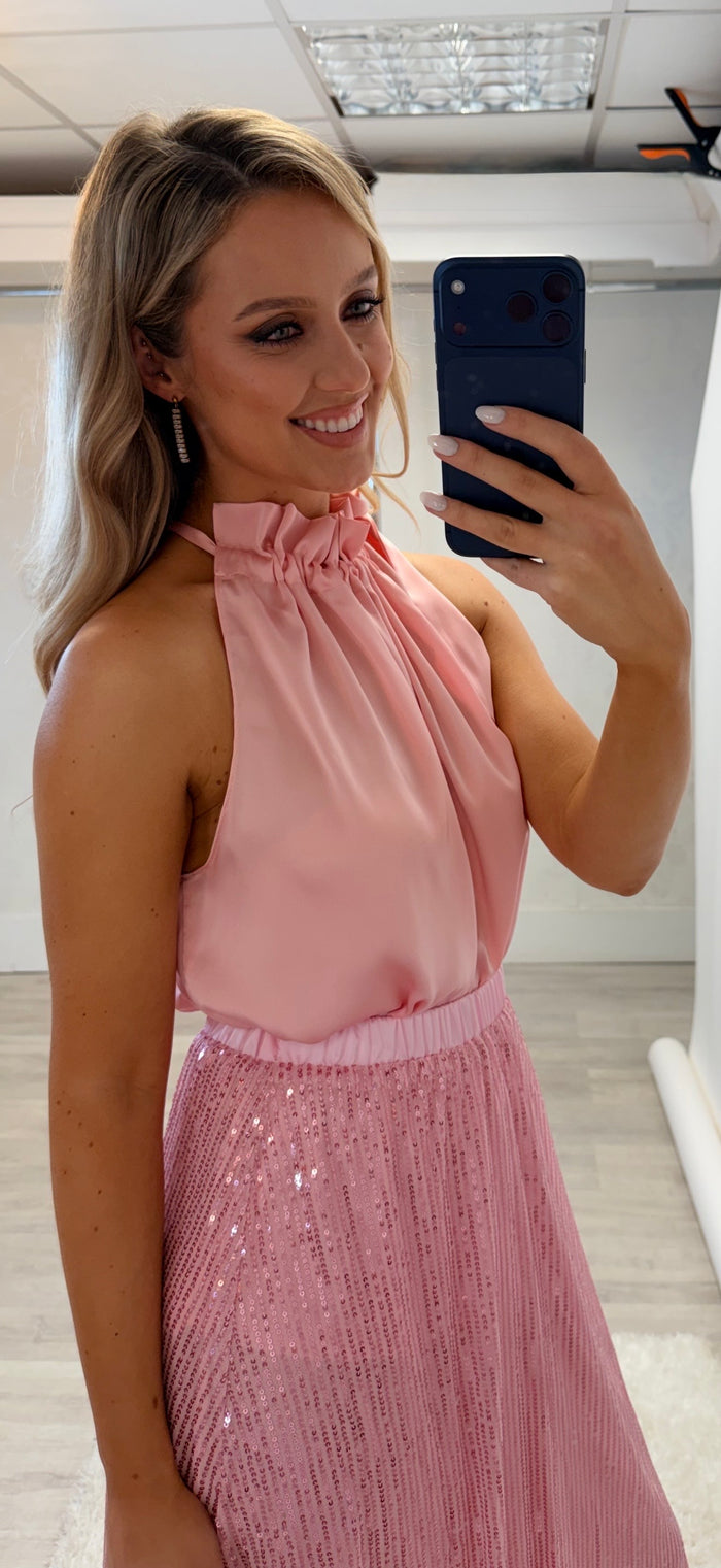 Pink Halter Top