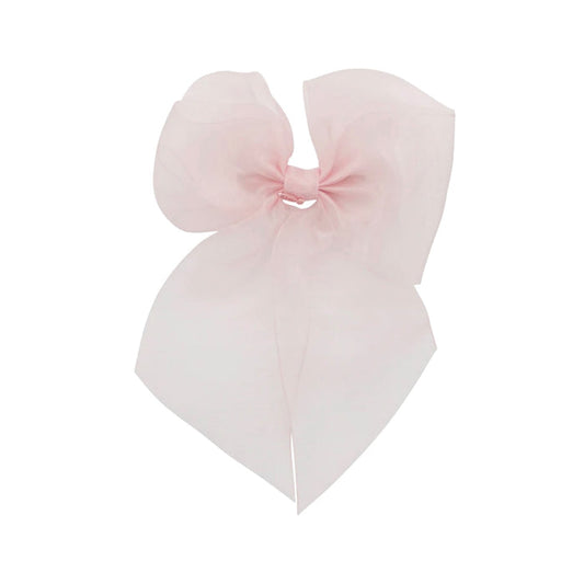 Pink Organza Bow Clip