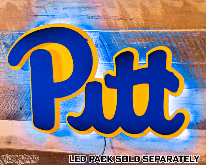 Pittsburgh "Pitt" Script 3D Metal Wall Art