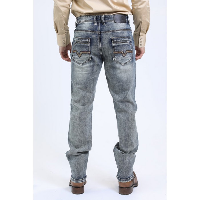 Platini Mens Boot-Cut Premium Denim Jeans