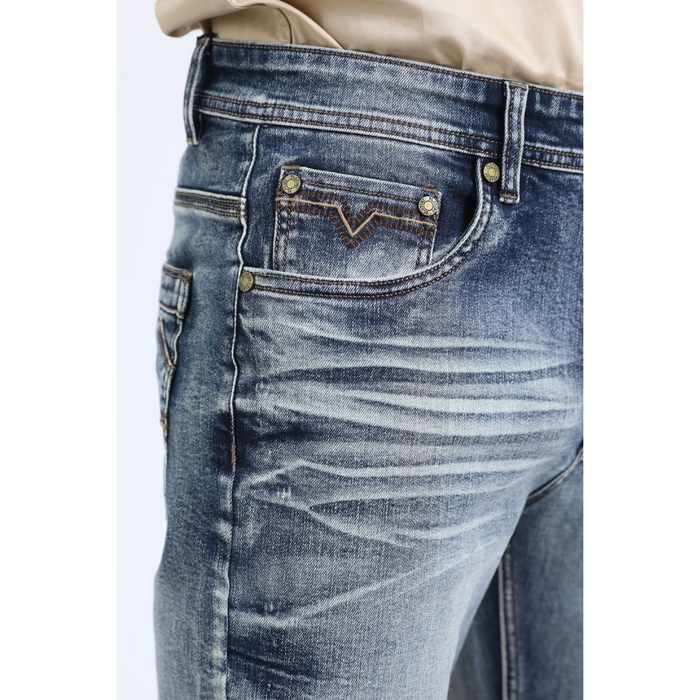 Platini Mens Boot-Cut Premium Denim Jeans