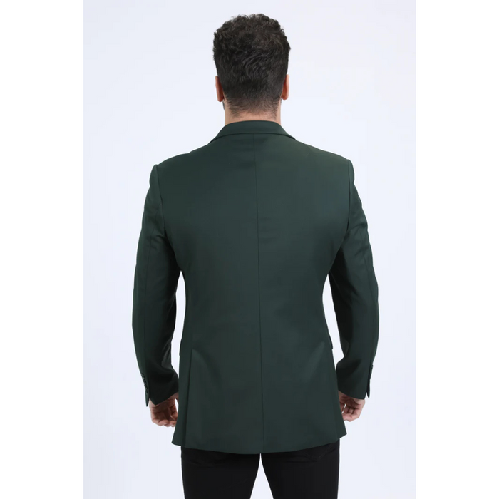 Platini Men's Modern Fit Blazer - Forest Green
