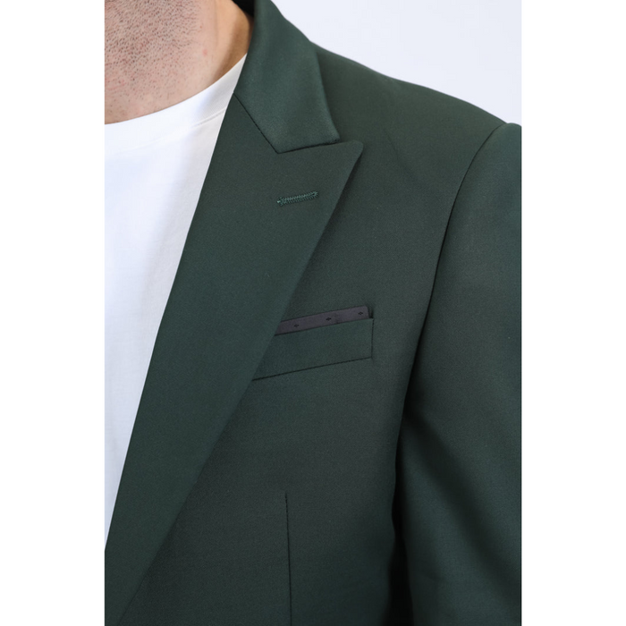 Platini Men's Modern Fit Blazer - Forest Green
