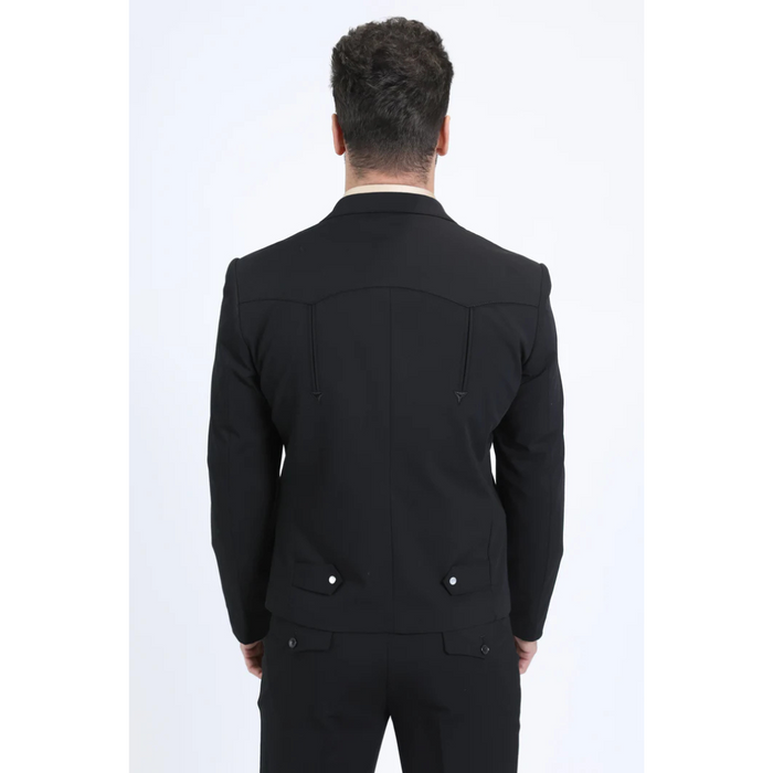 Platini Men's Western Sport Suit - Black