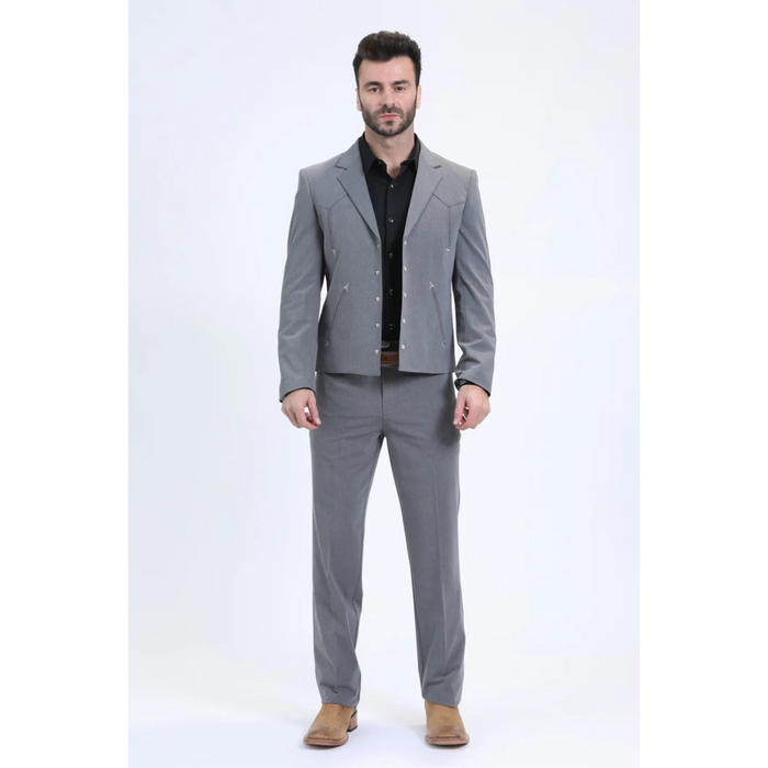 Platini Men's Western Sport Suit - Grey