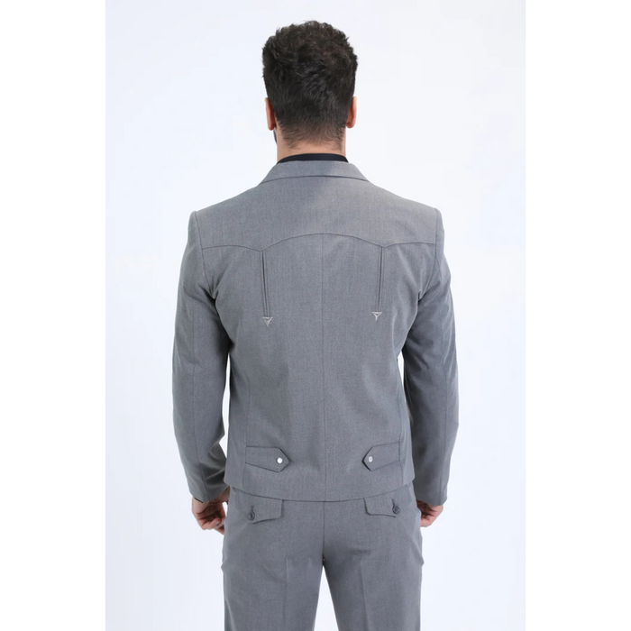 Platini Men's Western Sport Suit - Grey