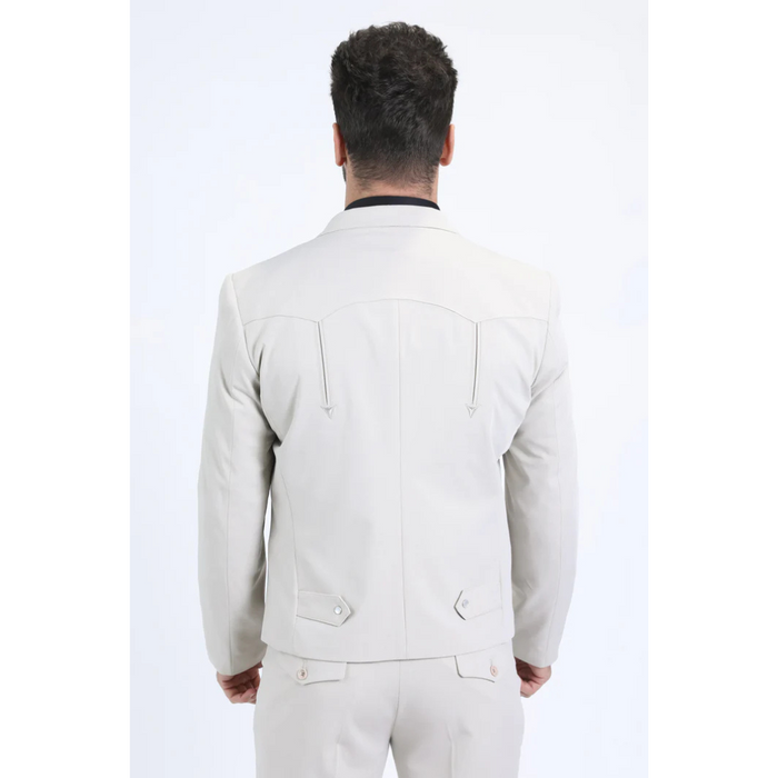 Platini Men's Western Sport Suit - Off White