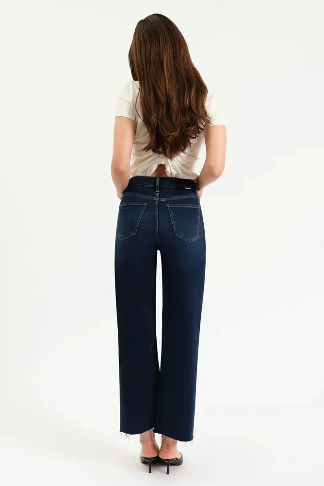 Pleaser High Rise Wide Ankle Jean - Magic Hour