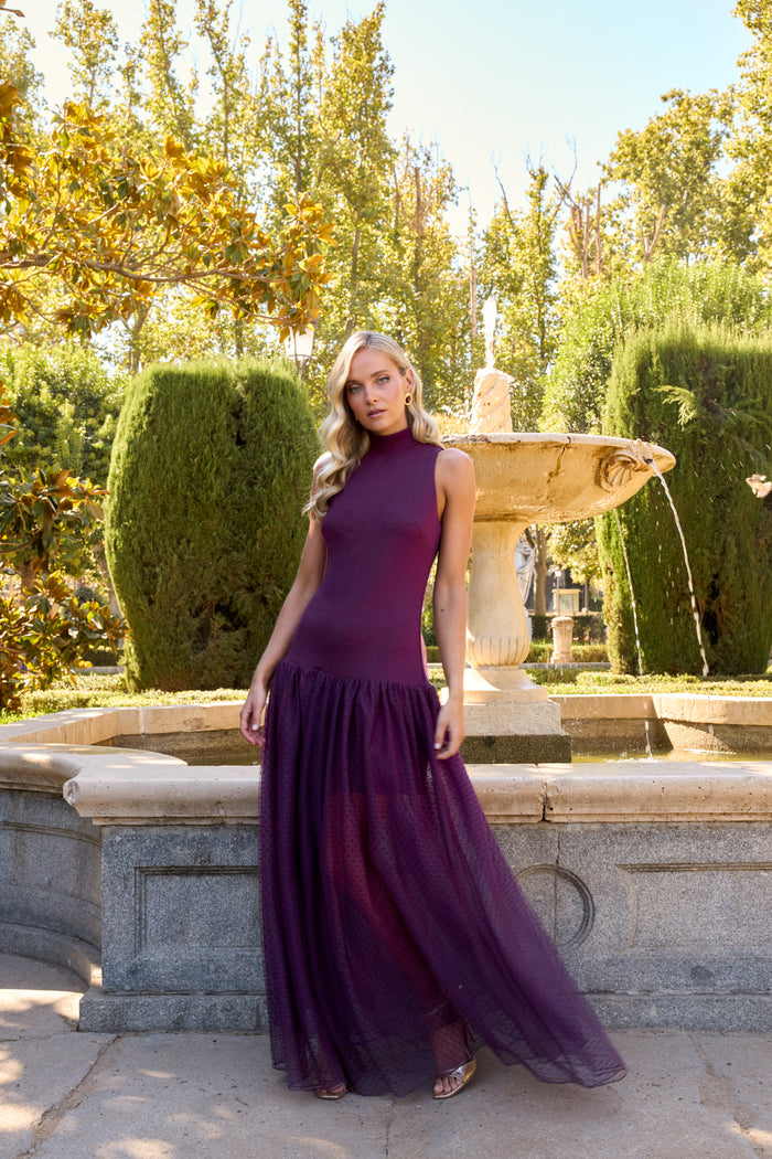 Plum Tulle Dress