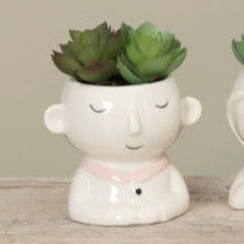 Porcelain Potted Succulent — Gerson, view 2