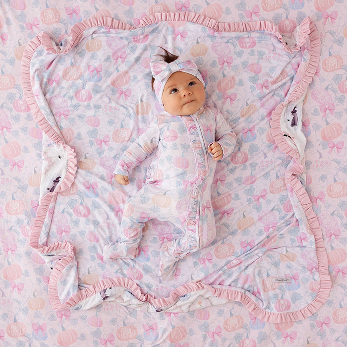 Posh Pumpkins & Posh Spooks Ruffled Luxette Patoo® Blanket