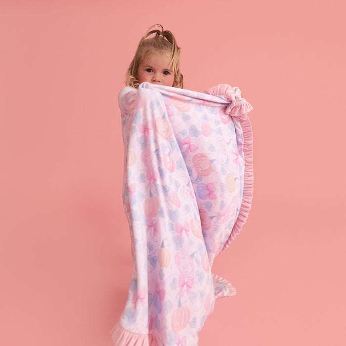 Posh Pumpkins & Posh Spooks Ruffled Luxette Patoo® Blanket