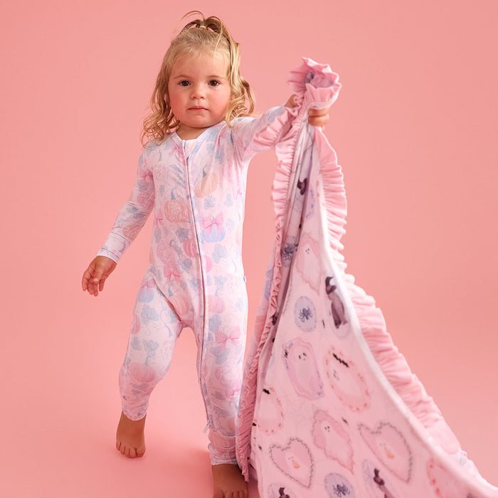 Posh Pumpkins & Posh Spooks Ruffled Luxette Patoo® Blanket