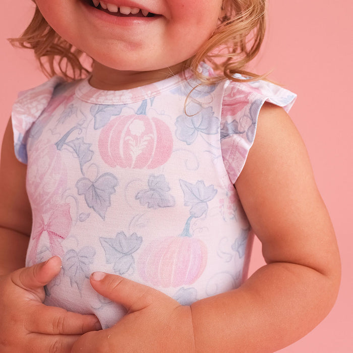Posh Pumpkins Ruffled Bodysuit
