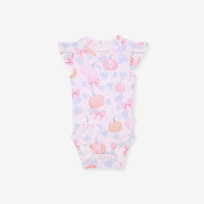 Posh Pumpkins Ruffled Bodysuit