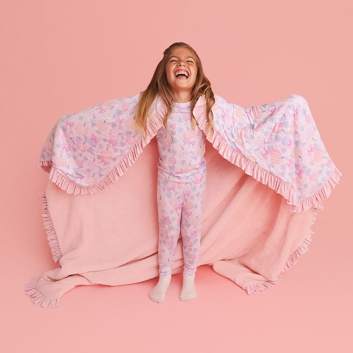 Posh Pumpkins Ruffled Luxe Plush Patoo® Blanket