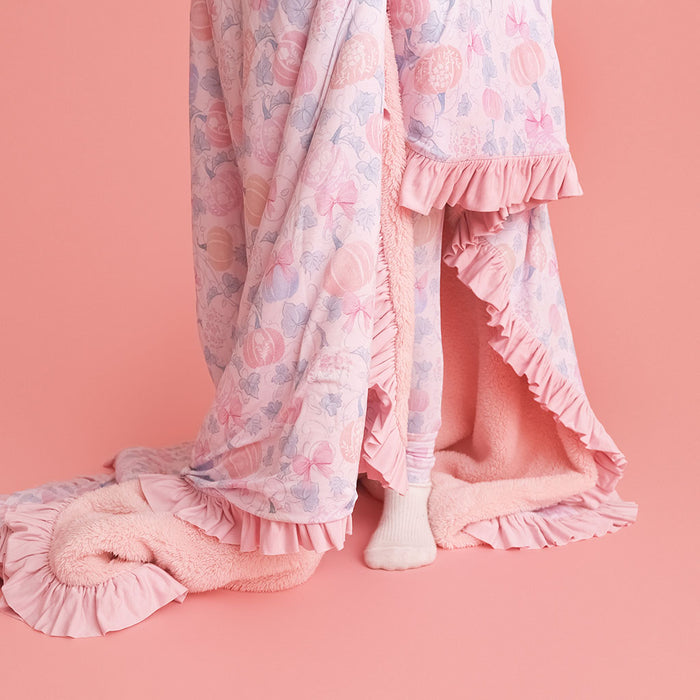 Posh Pumpkins Ruffled Luxe Plush Patoo® Blanket