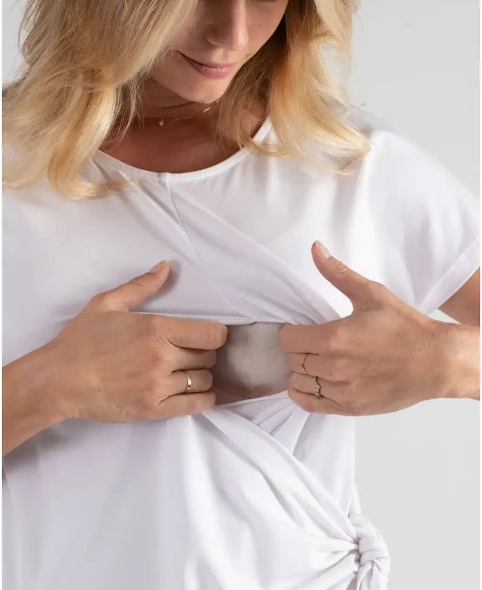 Pregnancy and breastfeeding T-shirt Capucin white