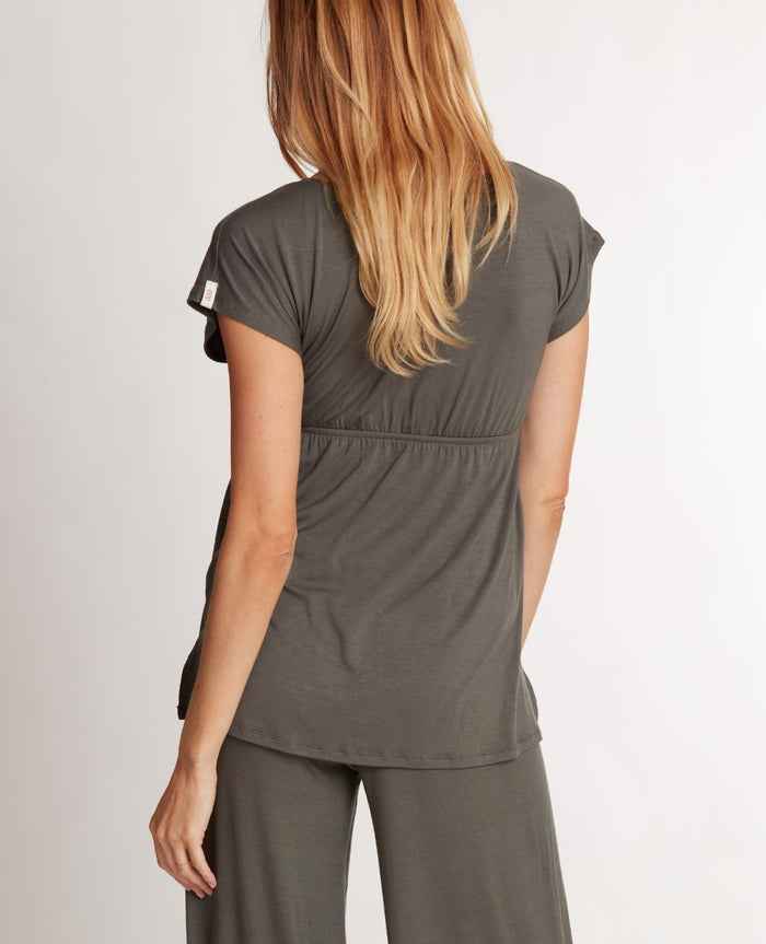 Pregnancy and Breastfeeding tunic kaki