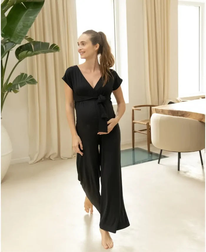 Pregnancy and nursing jumpsuit Origin Black - Pyjama
