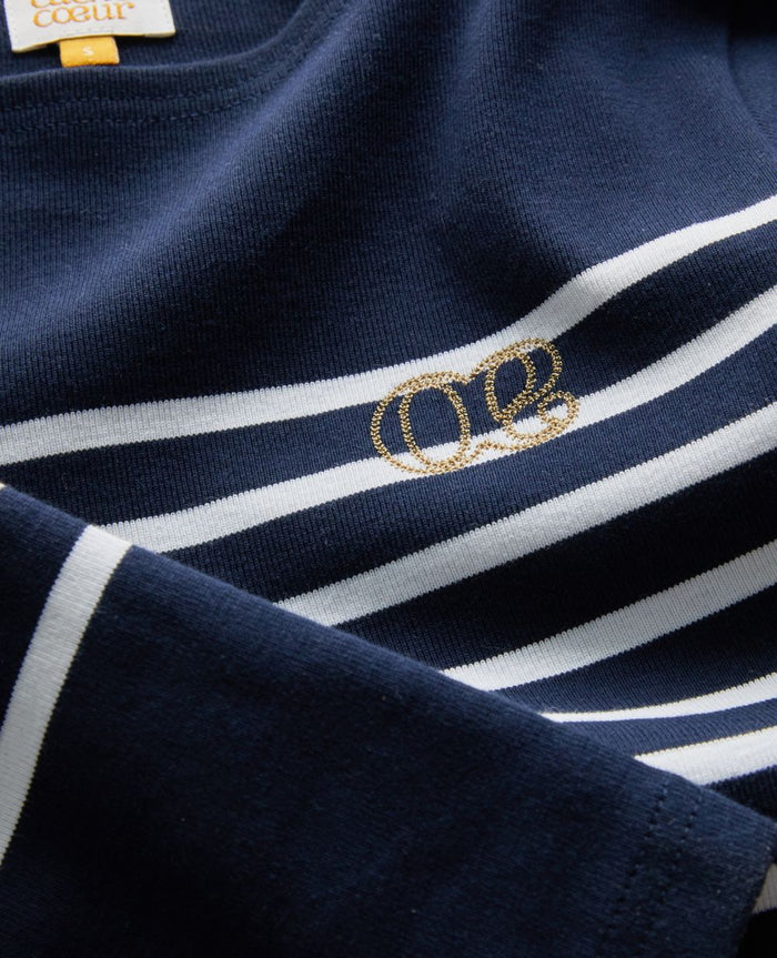 Pregnancy and nursing sailor shirt Benodet navy/white