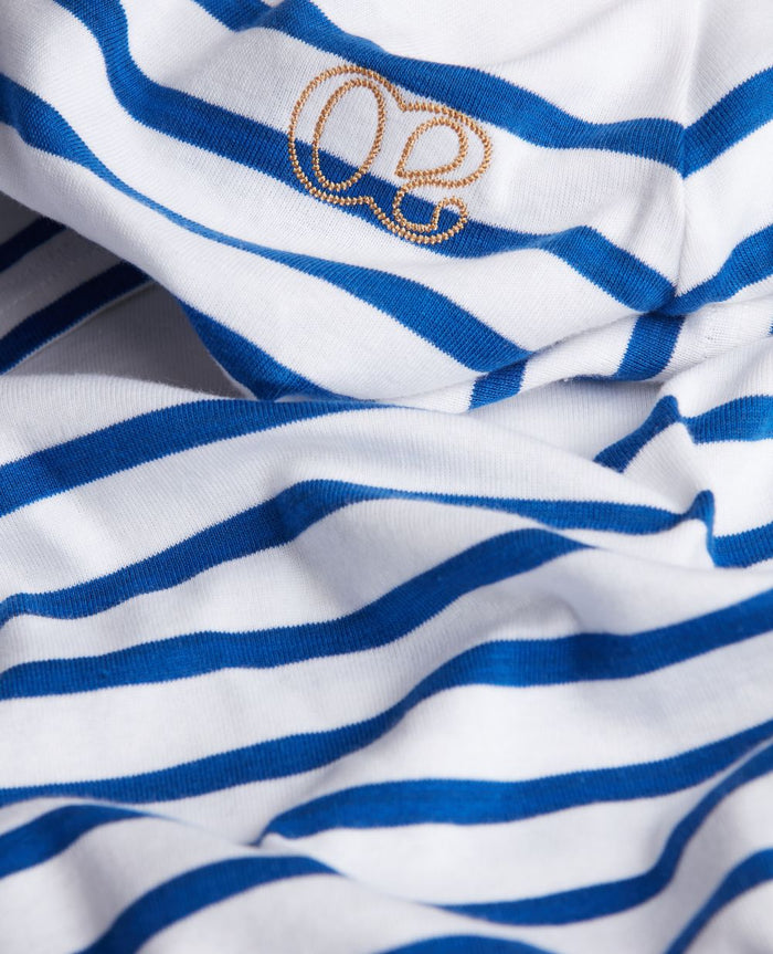 Pregnancy and nursing sailor shirt Benodet white/blue