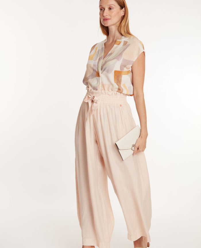 Pantalon de grossesse sahel sable, cache cœur