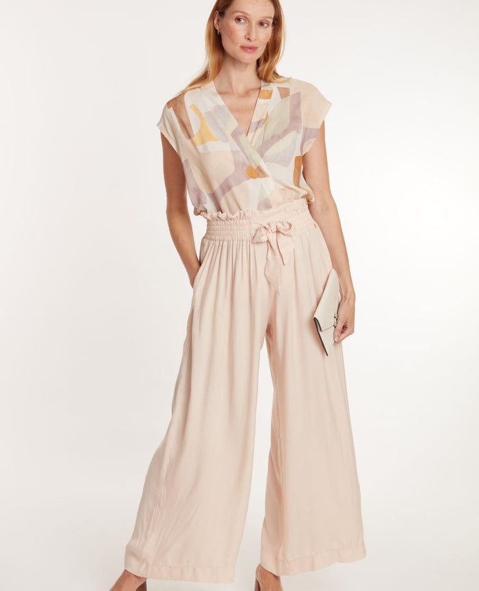 Pantalon de grossesse sahel sable, cache cœur
