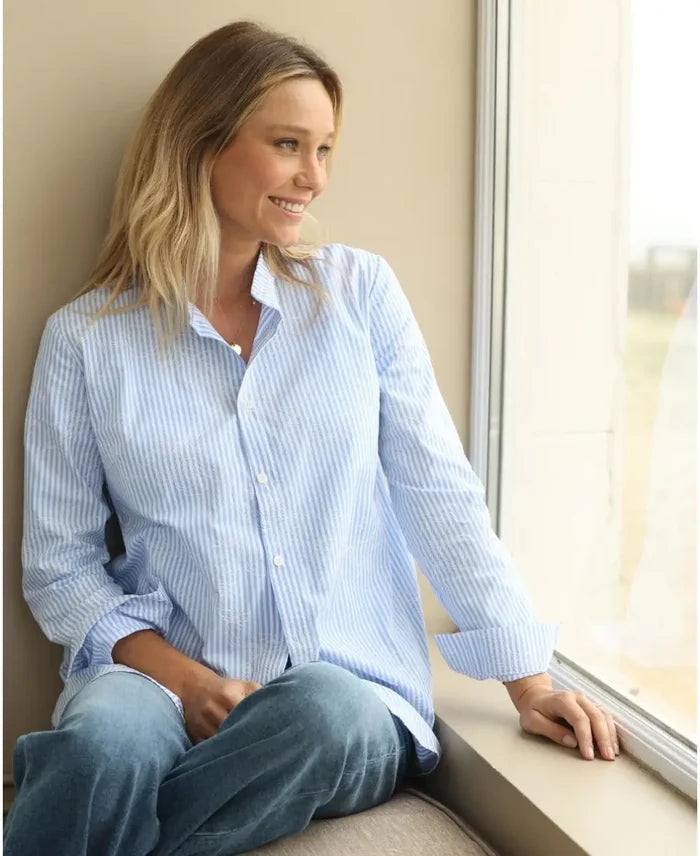 Pregnancy and nursing shirt Camille blue