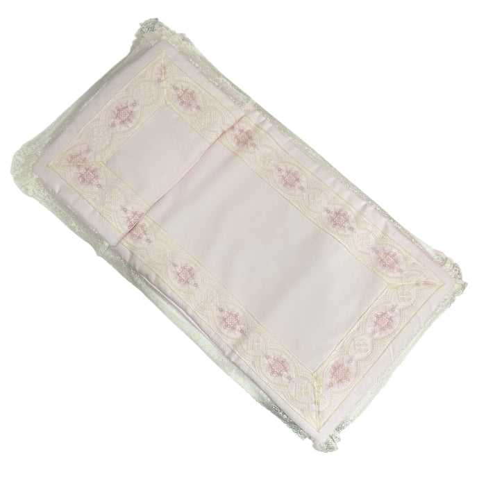 PREORDER Clotilde Pink /Pink Bassinet Pad/Liner 2-piece set (SHIPS OCTOBER)