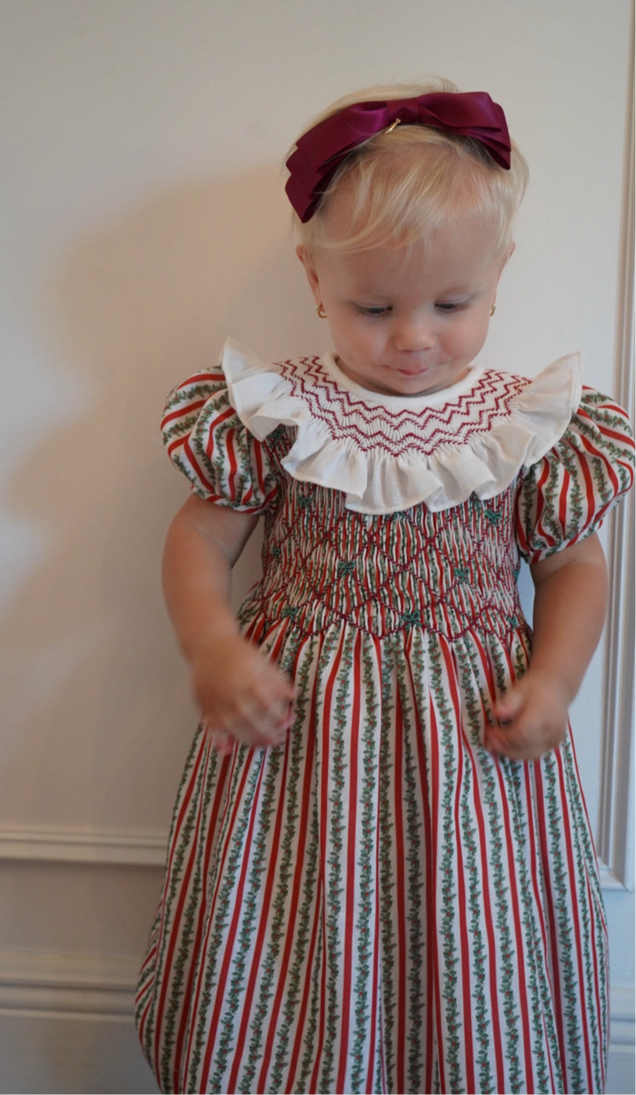 PREORDER Eira Wreath Handsmocked Girl Dress (SHIPS OCTOBER)