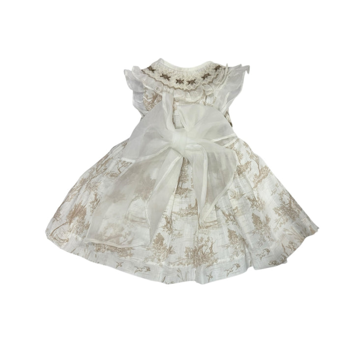 PREORDER TPWC Flower Girl Beige Toile Dress (SHIPS SEPTEMBER)